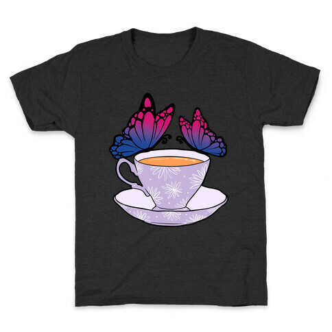 Bi Butterflies &Tea Kids T-Shirt