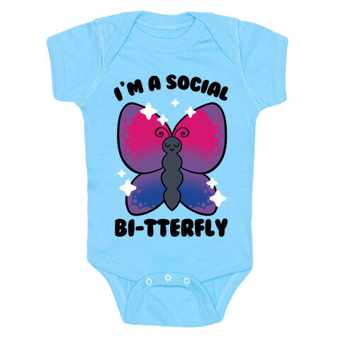 I'm A Social Bi-Tterfly Baby One-Piece