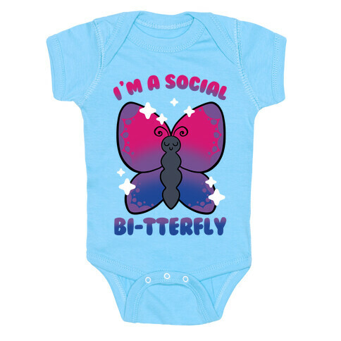 I'm A Social Bi-Tterfly Baby One-Piece