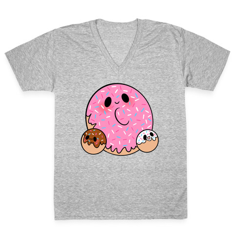 Kawaii Donut & Friends V-Neck Tee Shirt