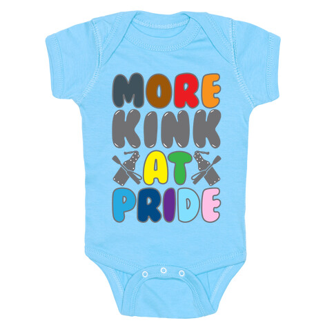 More Kink At Pride White Print Baby One-Piece