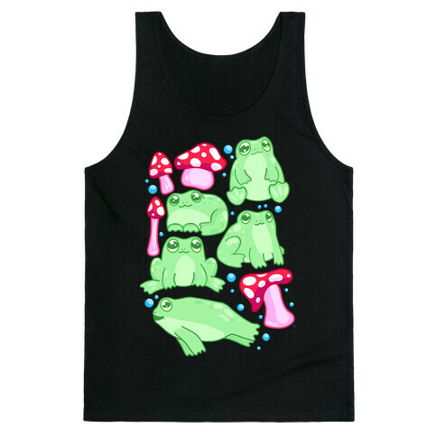 Frogs and Fungus Pattern Tank Top