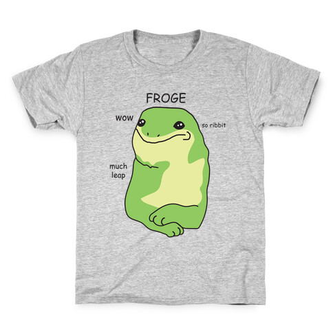 Froge Frog Doge Kids T-Shirt