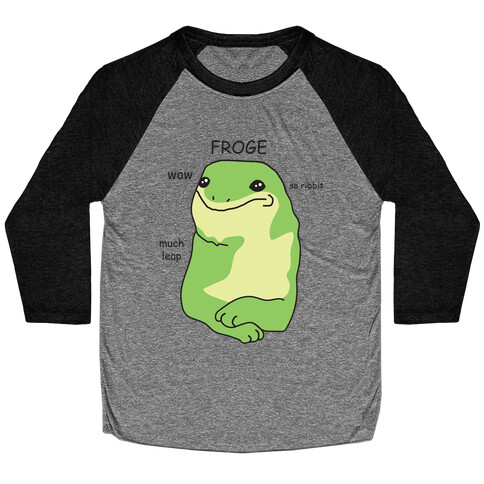 Froge Frog Doge Baseball Tee