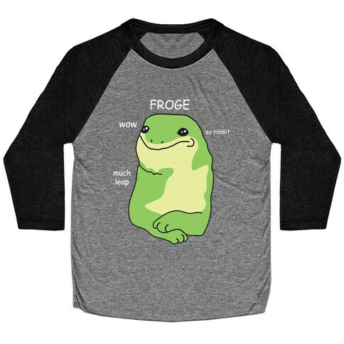 Froge Frog Doge Baseball Tee