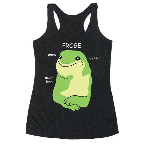 Froge Frog Doge Racerback Tank Top