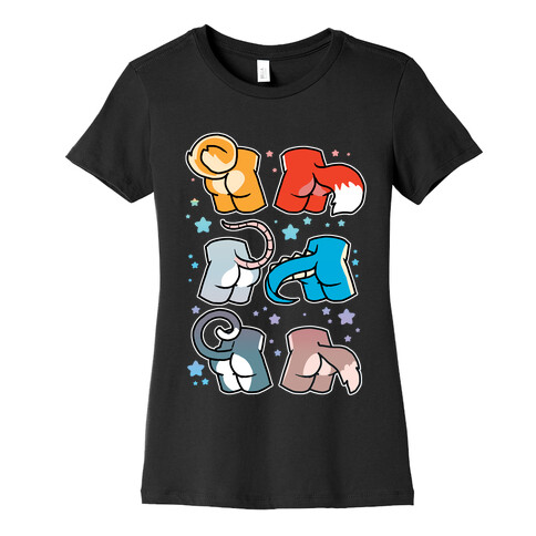 Assorted Furry Butts Womens T-Shirt