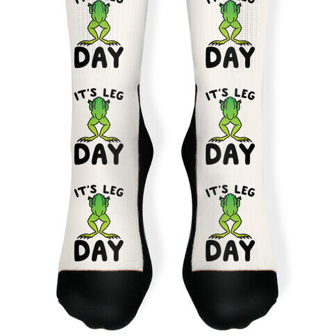 It's Leg Day Frog Parody Sock