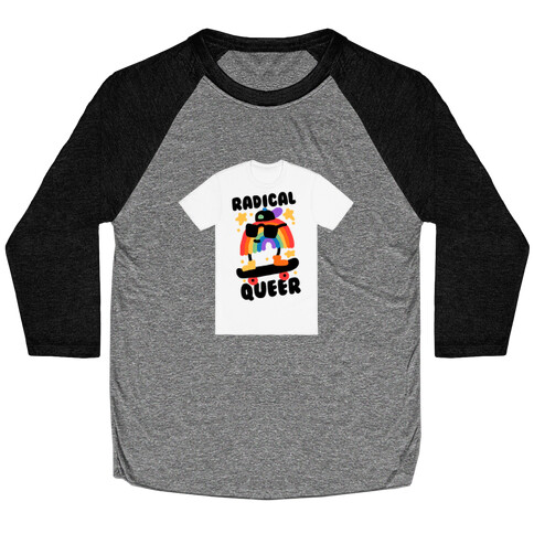 Radical Queer Rainbow Baseball Tee