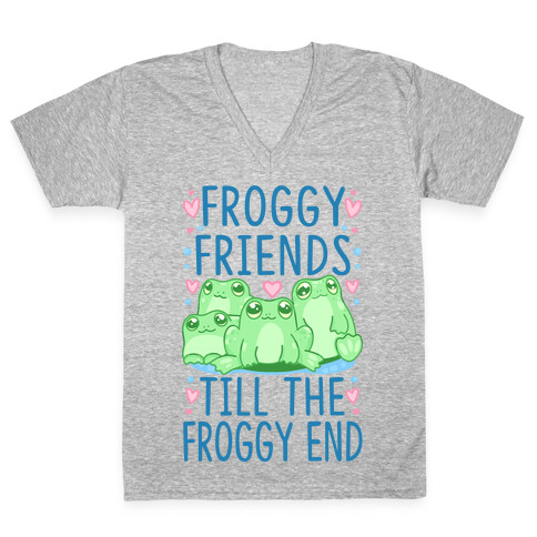 Froggy Friends Till The Froggy End V-Neck Tee Shirt