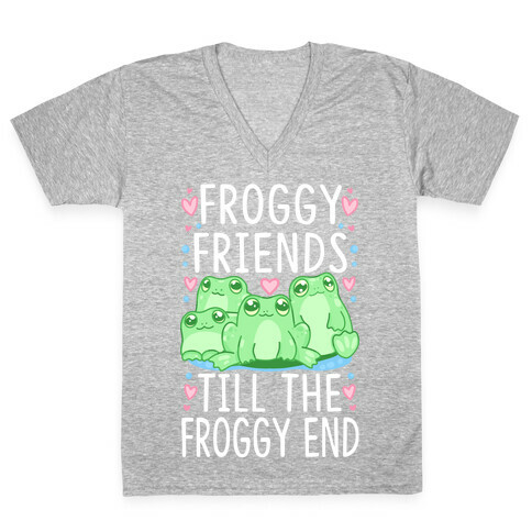 Froggy Friends Till The Froggy End V-Neck Tee Shirt