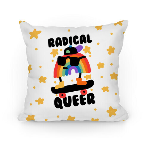 Radical Queer Rainbow Pillow
