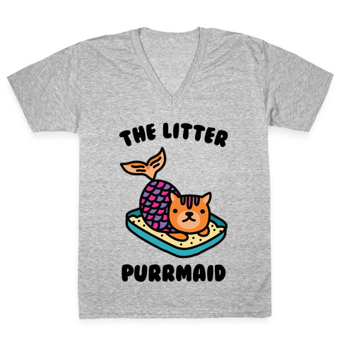 The Litter Purrmaid V-Neck Tee Shirt