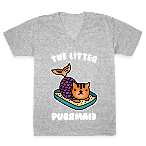 The Litter Purrmaid V-Neck Tee Shirt