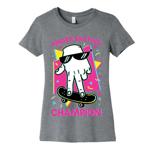 Finger Skating Champion Womens T-Shirt