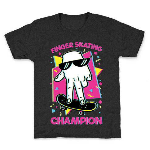 Finger Skating Champion Kids T-Shirt