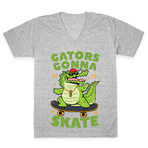 Gators Gonna Skate V-Neck Tee Shirt