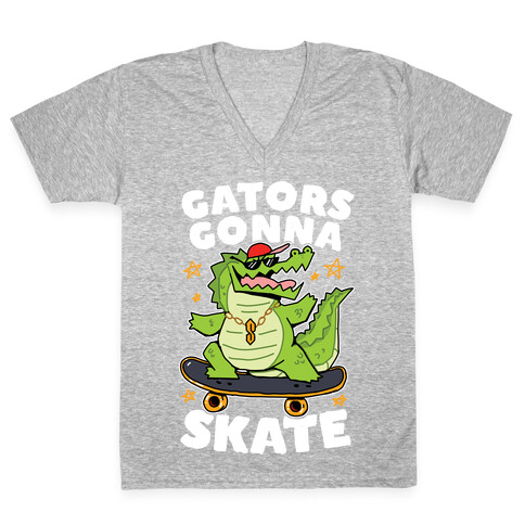 Gators Gonna Skate V-Neck Tee Shirt