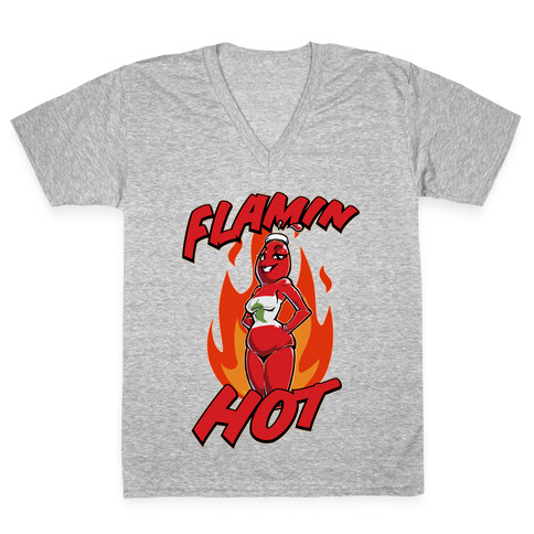 Flamin' Hot Sexy Hot Sauce V-Neck Tee Shirt