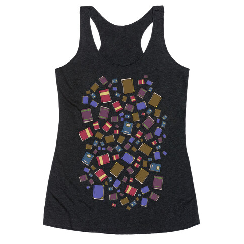 Book Collection Pattern Racerback Tank Top