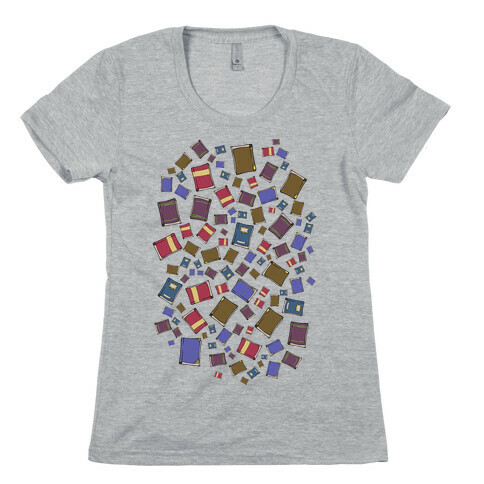 Book Collection Pattern Womens T-Shirt