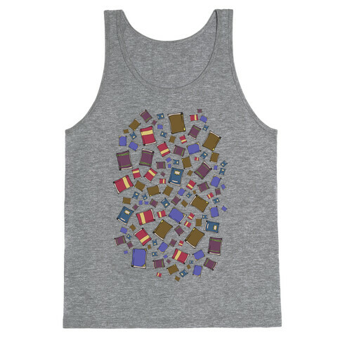 Book Collection Pattern Tank Top