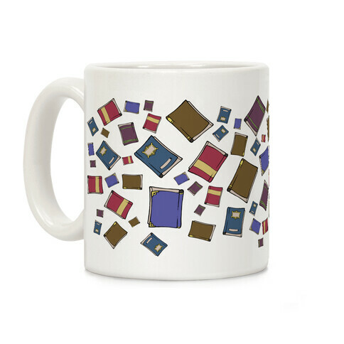 Book Collection Pattern Coffee Mug