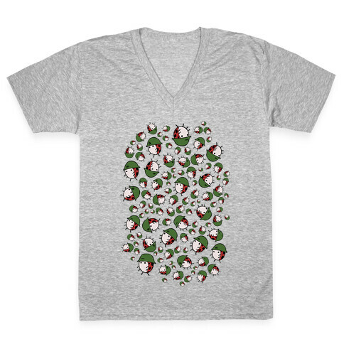 Ladybug Invasion V-Neck Tee Shirt