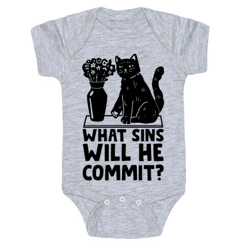 What Sins Will He Commit? Cat Baby One-Piece