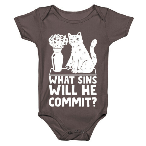 What Sins Will He Commit? Cat Baby One-Piece