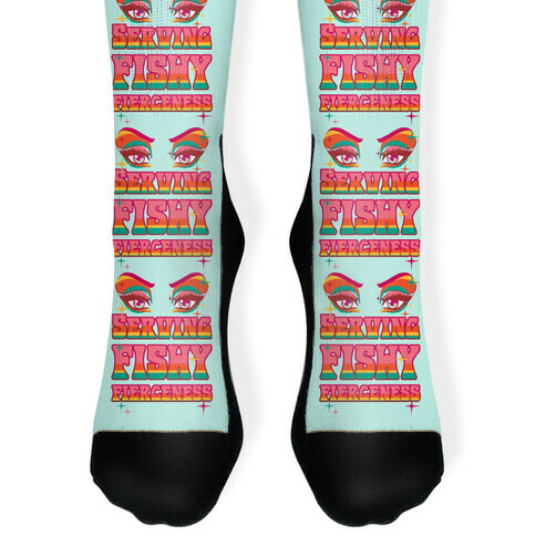 Serving Fishy Fierceness Sock