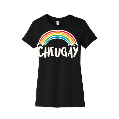 Cheugay Parody White Print Womens T-Shirt