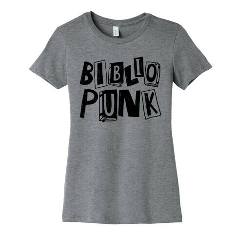 Bibliopunk Text Womens T-Shirt