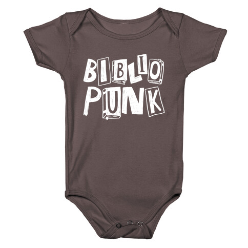 Bibliopunk Text Baby One-Piece