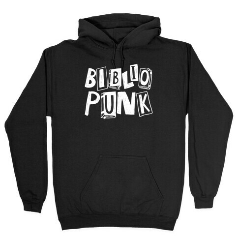 Bibliopunk Text Hooded Sweatshirt