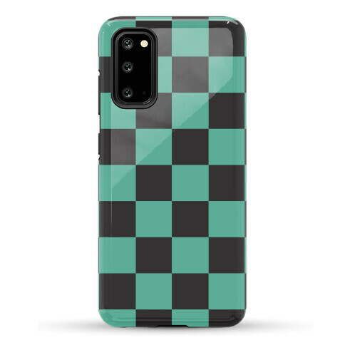 Black Checkered Phone Case Trendy Checkerboard Print Cover for