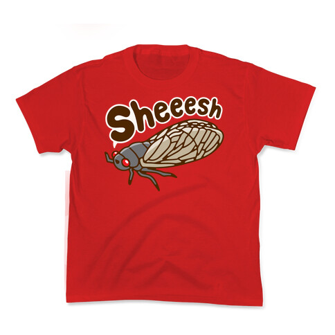 Sheeesh Cicada White Print Kids T-Shirt