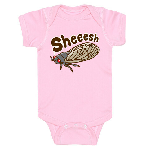 Sheeesh Cicada White Print Baby One-Piece