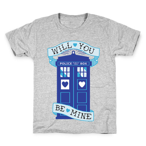 Will You Be Mine (Tardis) Kids T-Shirt