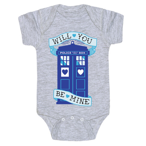 Will You Be Mine (Tardis) Baby One-Piece