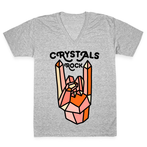 Crystals Rock V-Neck Tee Shirt