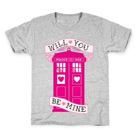 Will You Be Mine (Tardis) Kids T-Shirt