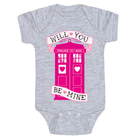 Will You Be Mine (Tardis) Baby One-Piece