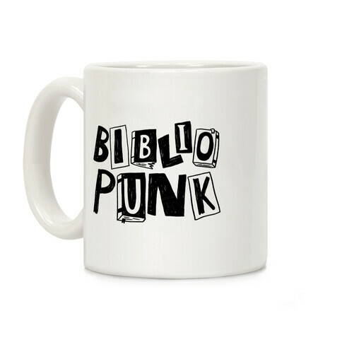 Bibliopunk Text Coffee Mug