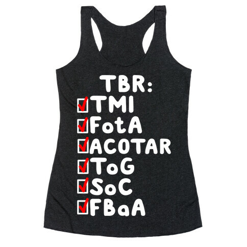 TBR Book Community  Racerback Tank Top