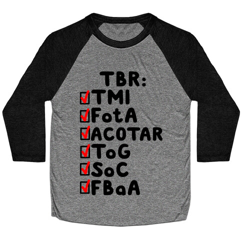 TBR Book Community  Baseball Tee