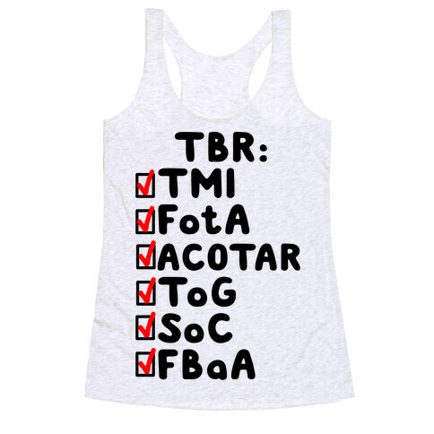 TBR Book Community  Racerback Tank Top