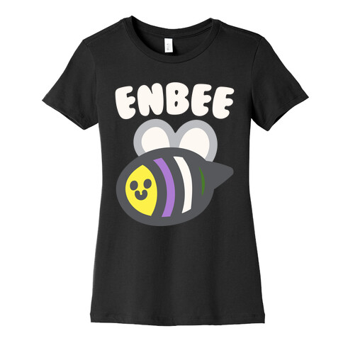 Enbee Enby Bee Gender Queer Pride White Print Womens T-Shirt