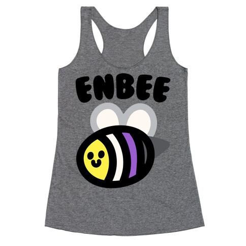 Enbee Enby Bee Non Binary Pride Racerback Tank Top