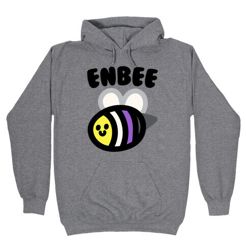 Enbee Enby Bee Non Binary Pride Hooded Sweatshirt